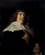 Frans Hals Portrait of a young man holding a glove Spain oil painting artist